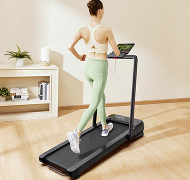 a women training on a treadmill